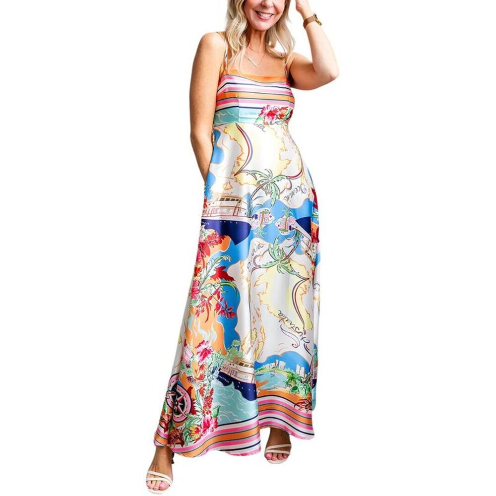 Camila Blanco Womens  Maxi Dress